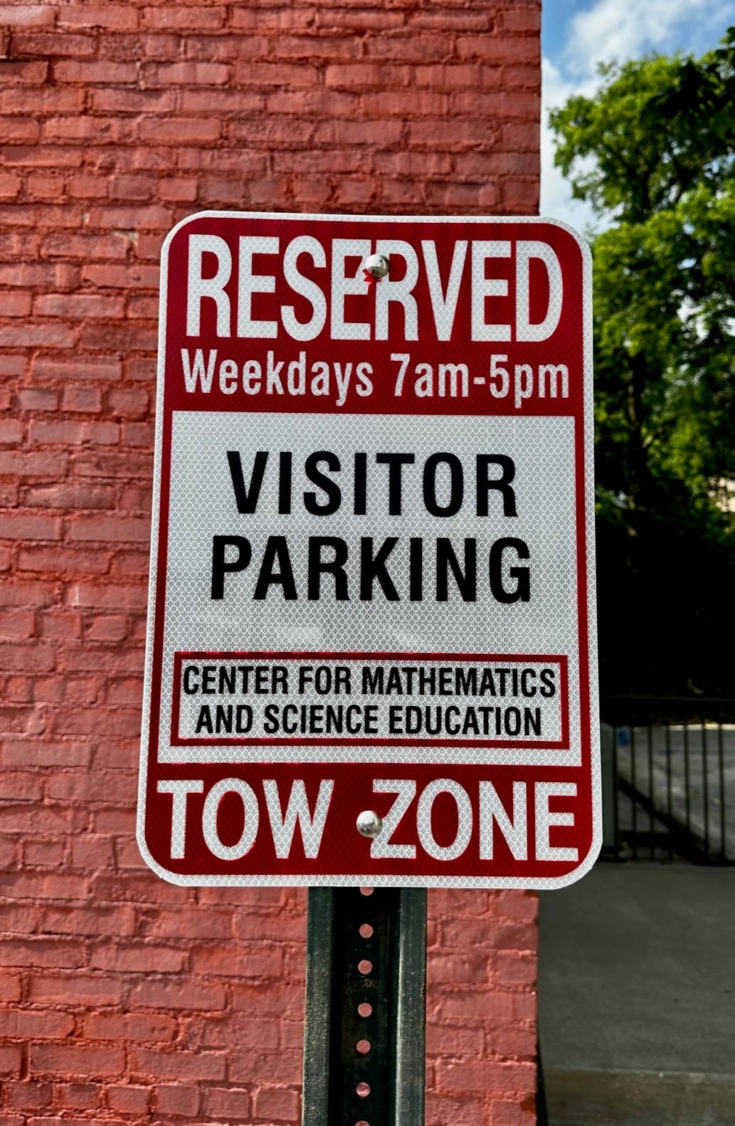 Reserved Parking sign